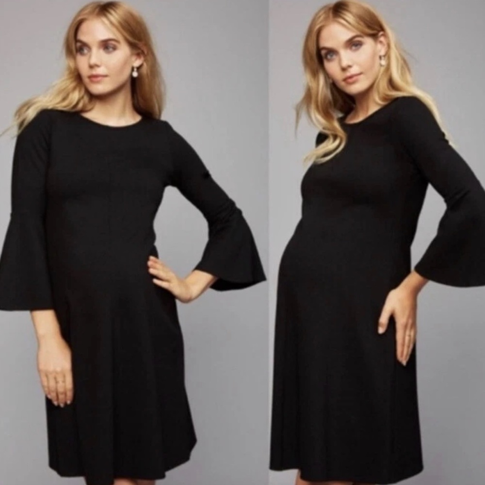 Isabella Oliver For A Pea In A Pod Black Long Sleeve Maternity Dress Size 3